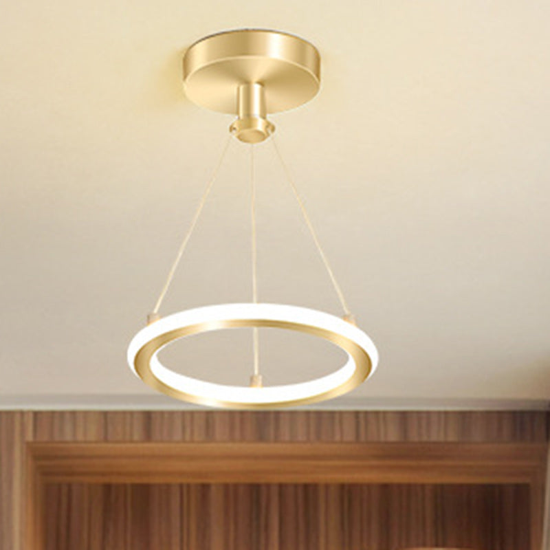 Współczesne nordyckie okrągłe metalowe oświetlenie sufitowe LED w stylu półzintegrowanym do korytarza