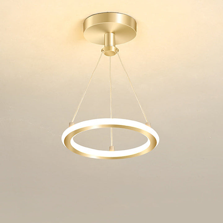 Współczesne nordyckie okrągłe metalowe oświetlenie sufitowe LED w stylu półzintegrowanym do korytarza