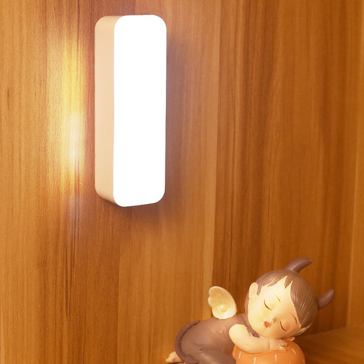 Nowoczesna Minimalistyczna Ładowalna Magnetyczna Przyssawka Plastikowa Prostokątna Lampa LED Ścienna Nocna Lampa do Nauki