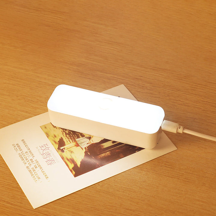 Nowoczesna Minimalistyczna Ładowalna Magnetyczna Przyssawka Plastikowa Prostokątna Lampa LED Ścienna Nocna Lampa do Nauki