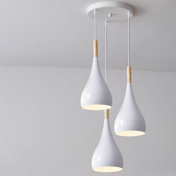 Nordycka Lampa Wisząca z Aluminium i Drewna Dyniowego 1-Żarówkowa do Jadalni