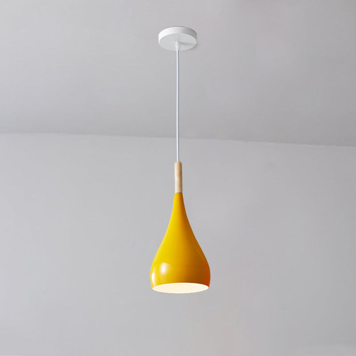 Nordycka Lampa Wisząca z Aluminium i Drewna Dyniowego 1-Żarówkowa do Jadalni