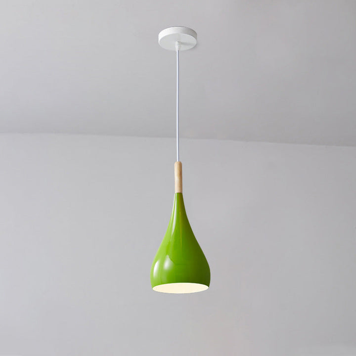 Nordycka Lampa Wisząca z Aluminium i Drewna Dyniowego 1-Żarówkowa do Jadalni