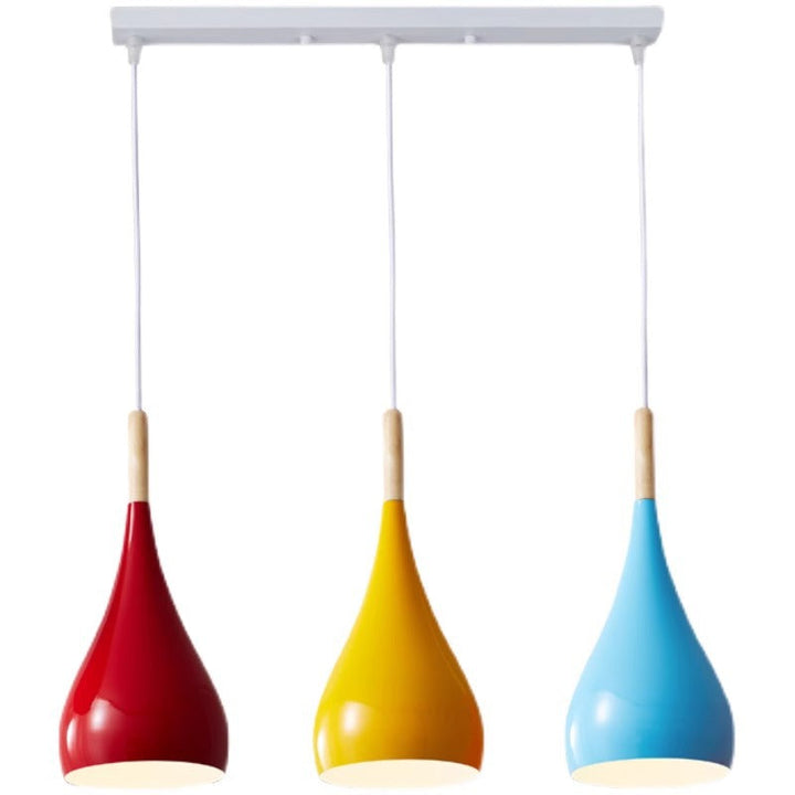 Nordycka Lampa Wisząca z Aluminium i Drewna Dyniowego 1-Żarówkowa do Jadalni