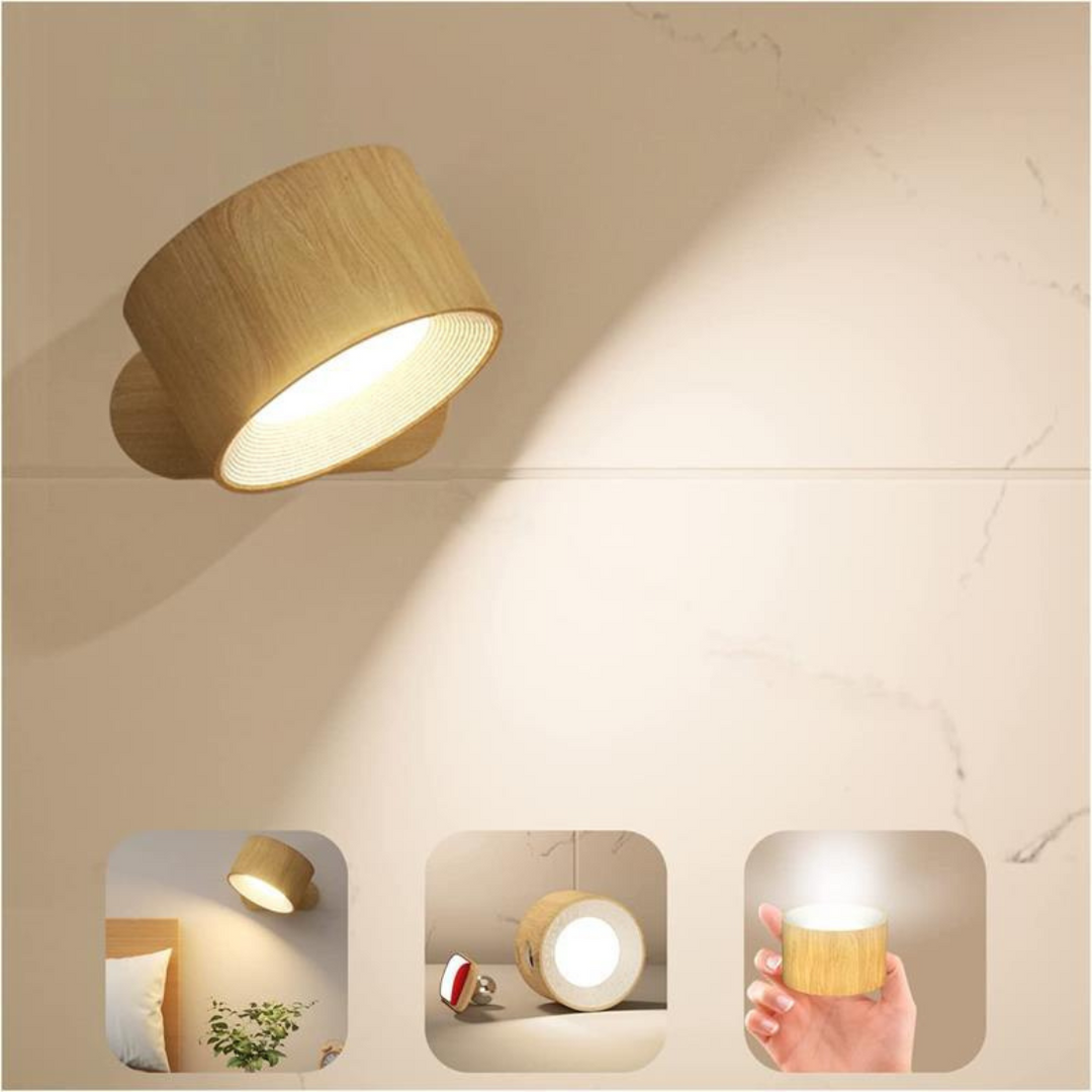 FlexiLamp – Bezprzewodowa, Ładowalna Lampa Ścienna z 360° Obrotem