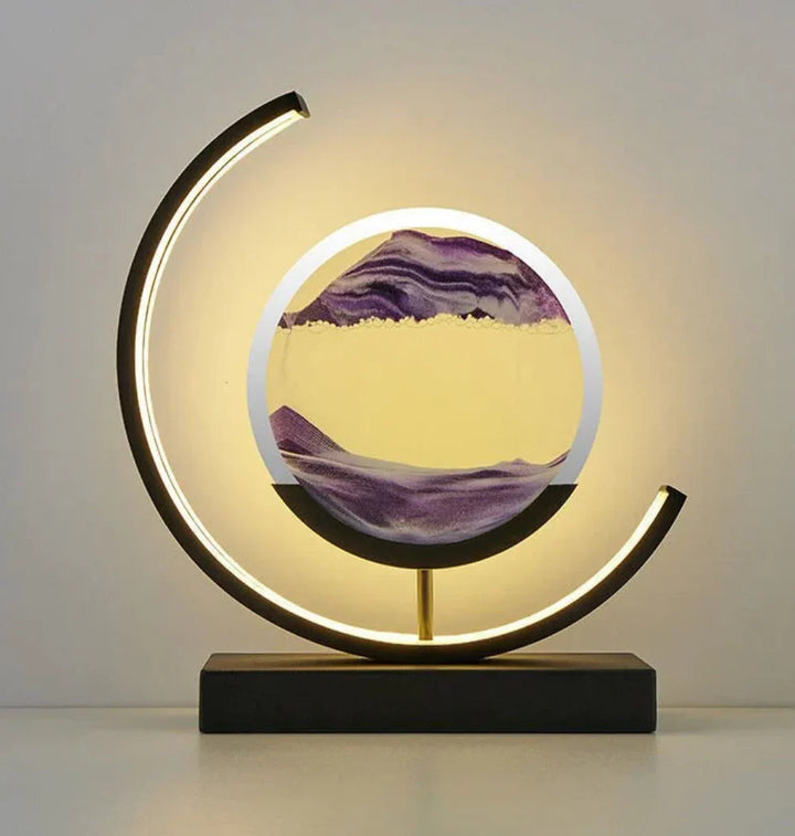 Lampa Artystyczna z Piaskiem Balance | Najlepsza Lampa Inspirowana Lampami Lawowymi, Fajna Nocna LED do Relaksującego Wnętrza Sypialni i Salonu