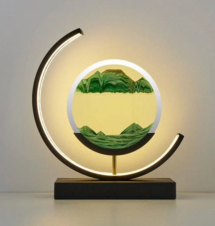 Lampa Artystyczna z Piaskiem Balance | Najlepsza Lampa Inspirowana Lampami Lawowymi, Fajna Nocna LED do Relaksującego Wnętrza Sypialni i Salonu