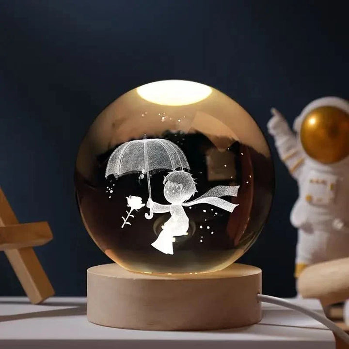 Luminous Crystal Ball LED Night Light Decor