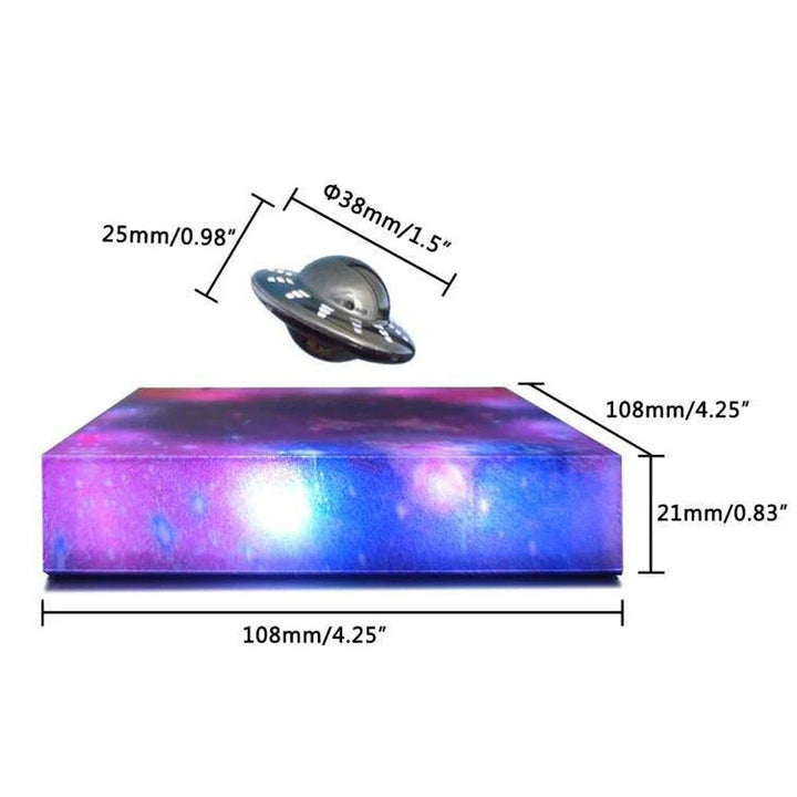 Latająca Lampa LED w Kształcie Statku Kosmicznego z Technologią Levitacji Magnetycznej