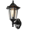 Czarna Vintage Lampa Wisząca na Zewnątrz z PIR