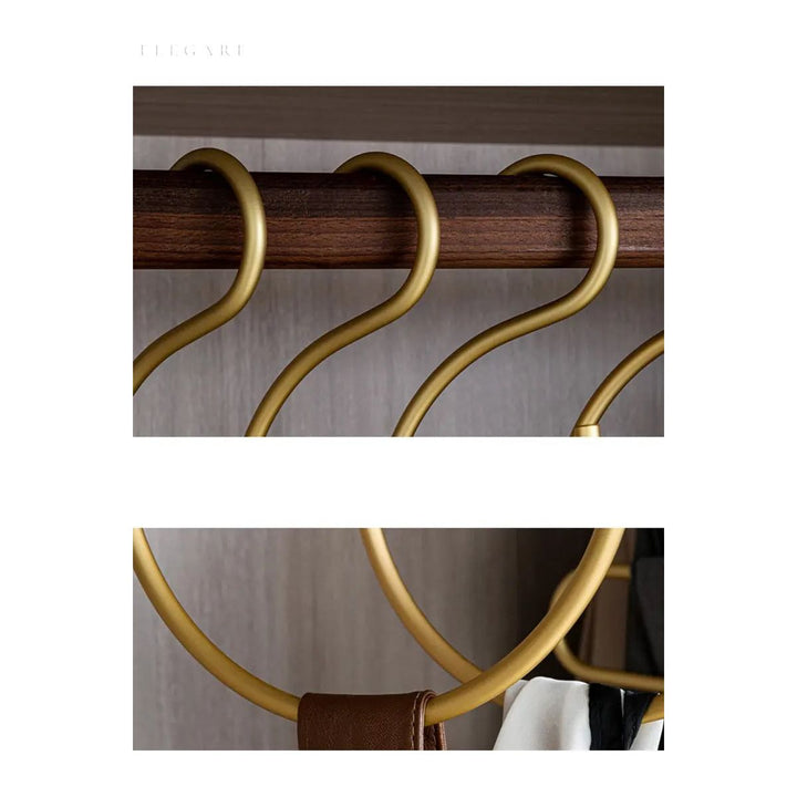 Wieszak w kształcie S - Elegancki i oszczędzający miejsce metalowy wieszak do szafy (Zestaw 5 sztuk)