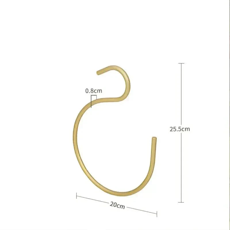 Wieszak w kształcie S - Elegancki i oszczędzający miejsce metalowy wieszak do szafy (Zestaw 5 sztuk)