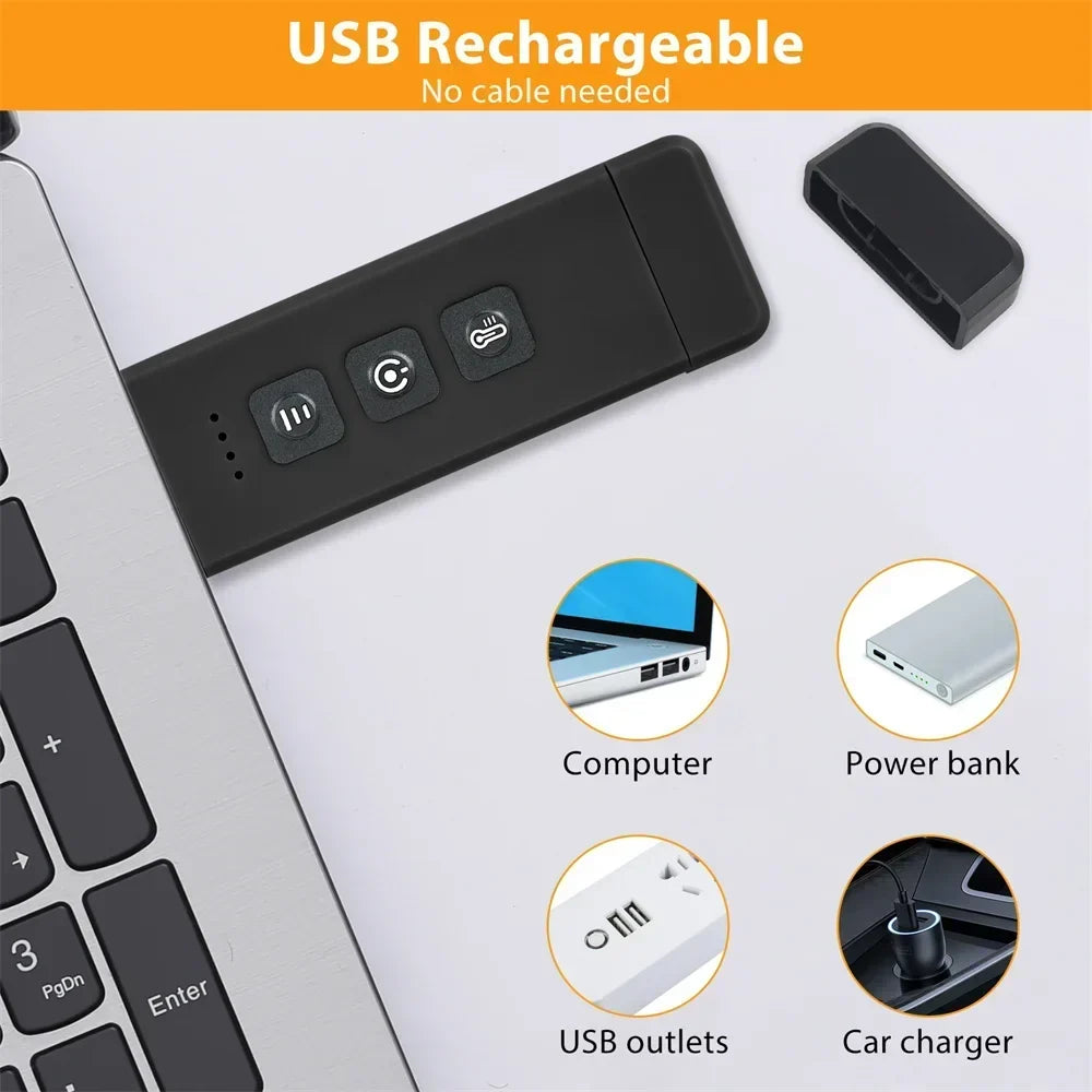 Lampka do książek na klips, ładowana przez USB, przenośna lampka LED do czytania z timerem, idealna do użycia przy łóżku i biurku