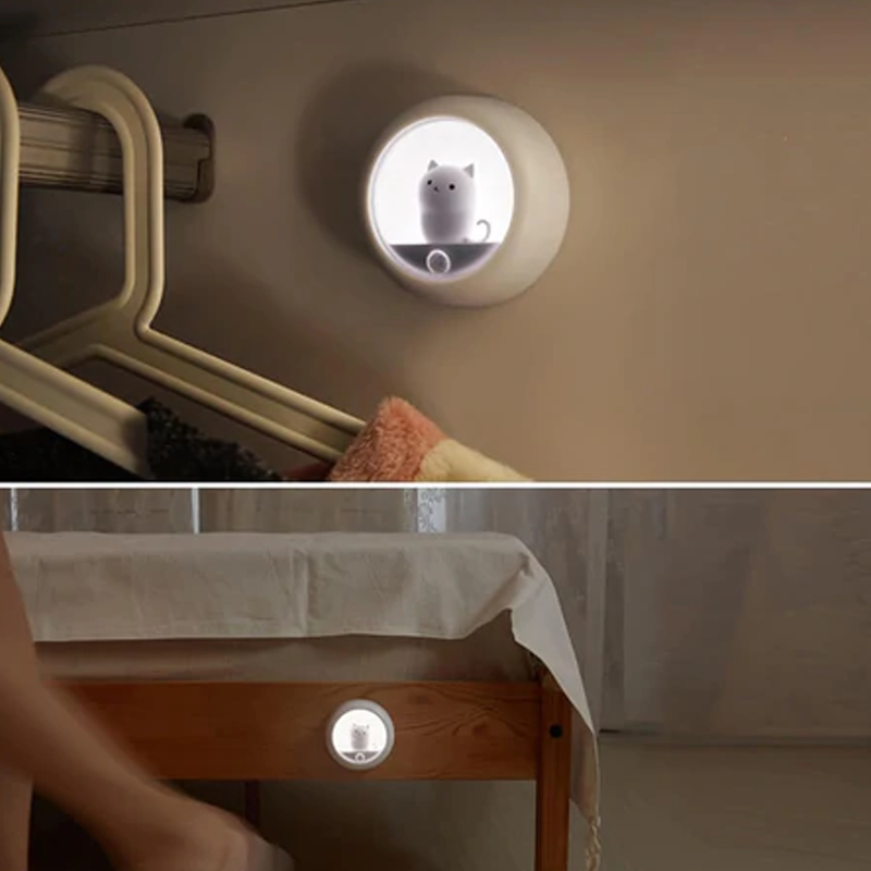 Urocza Lampa Nocna w Kształcie Kota