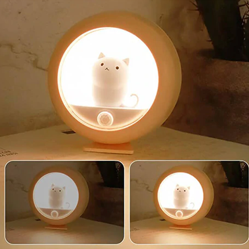 Urocza Lampa Nocna w Kształcie Kota