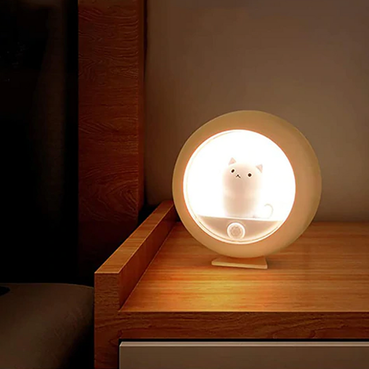 Urocza Lampa Nocna w Kształcie Kota