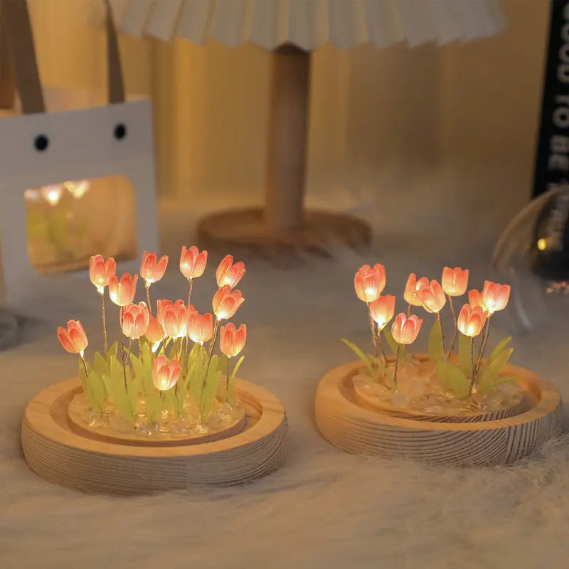 Lampka szklana w kształcie tulipana DIY