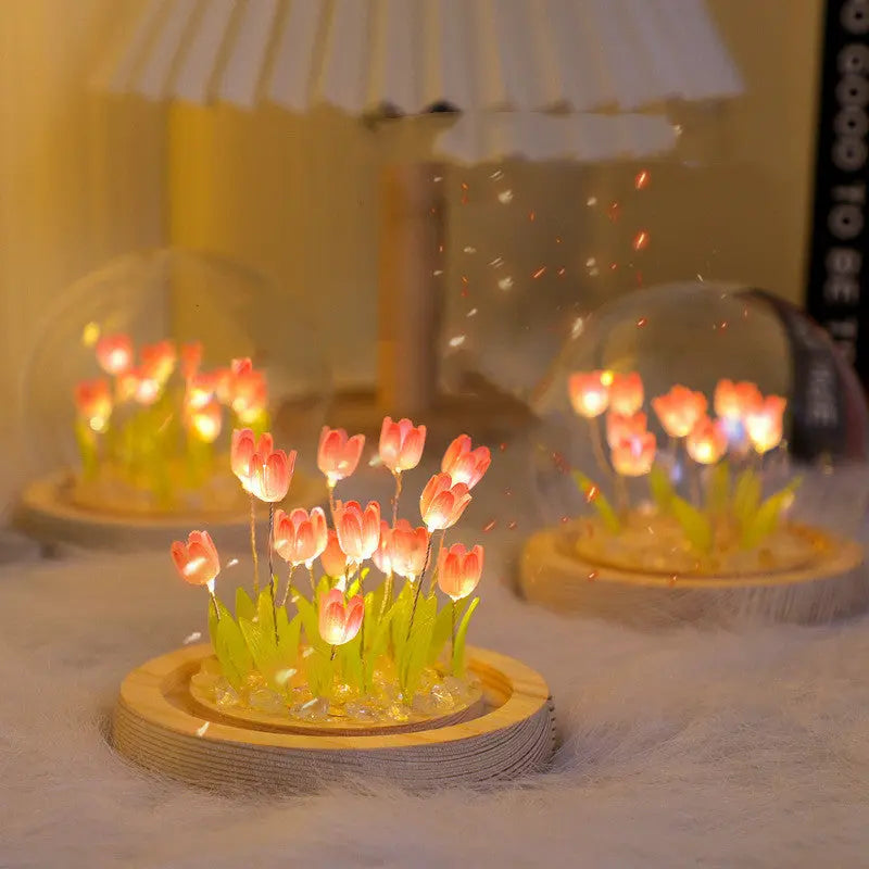 Lampka szklana w kształcie tulipana DIY