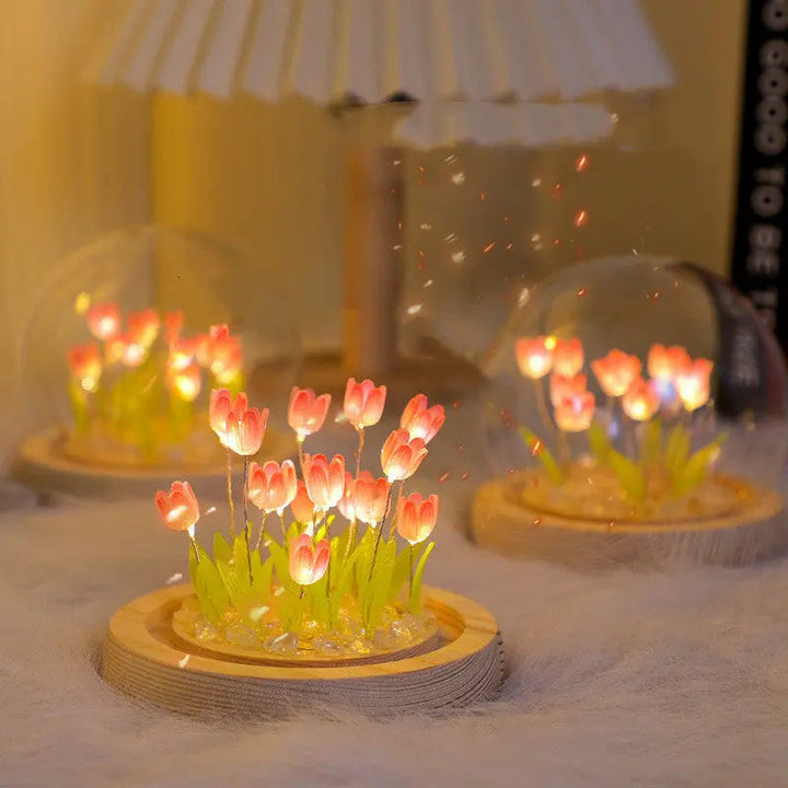Lampka szklana w kształcie tulipana DIY