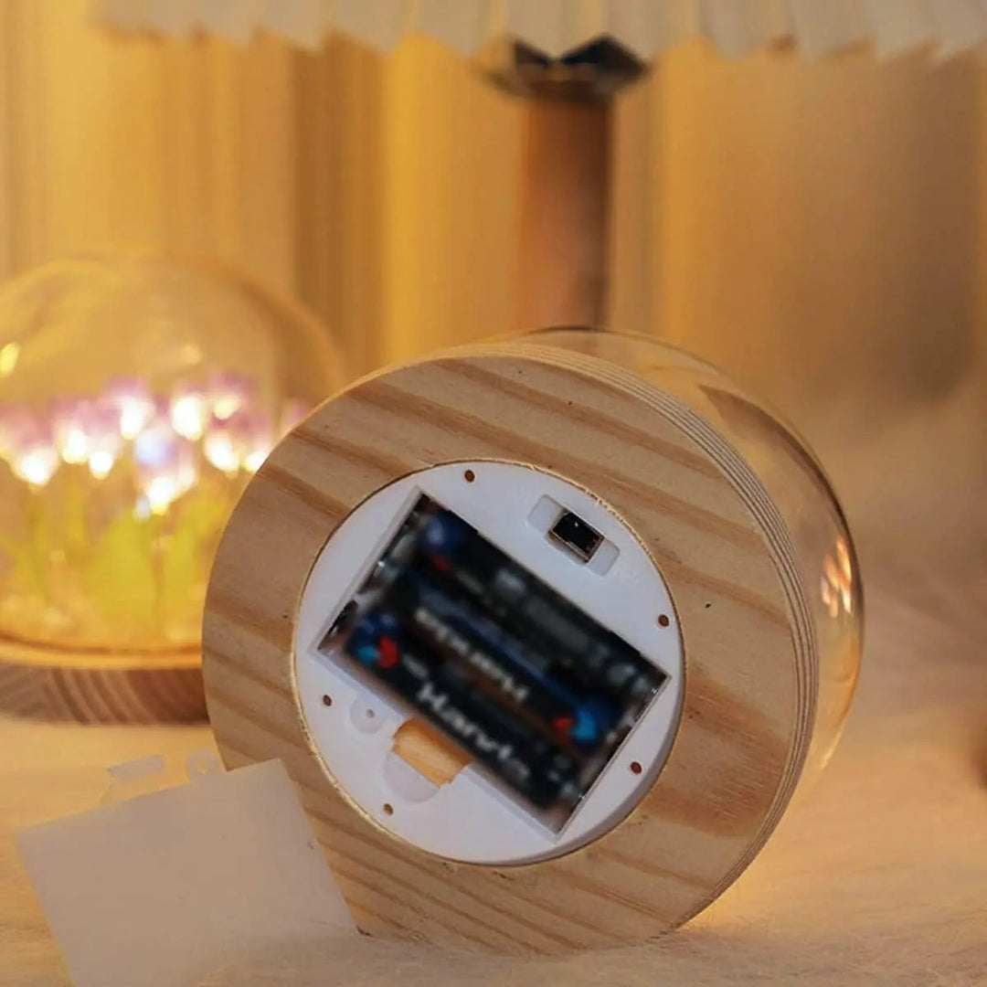 Lampka szklana w kształcie tulipana DIY