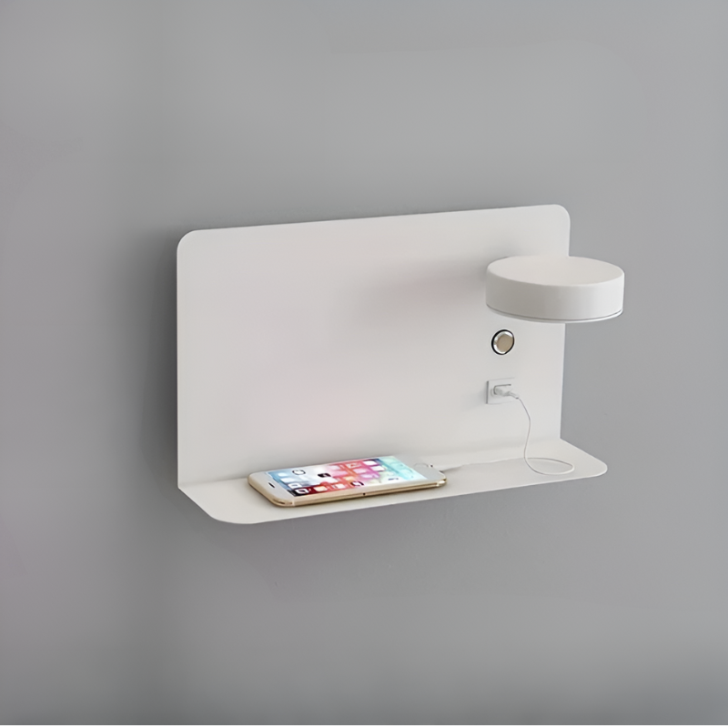 Minimalistyczna Ładowalna Lampa Nocna USB DazzleShelf
