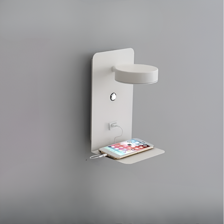 Minimalistyczna Ładowalna Lampa Nocna USB DazzleShelf