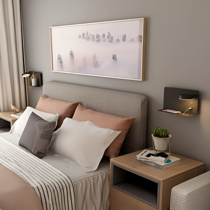 Minimalistyczna Ładowalna Lampa Nocna USB DazzleShelf