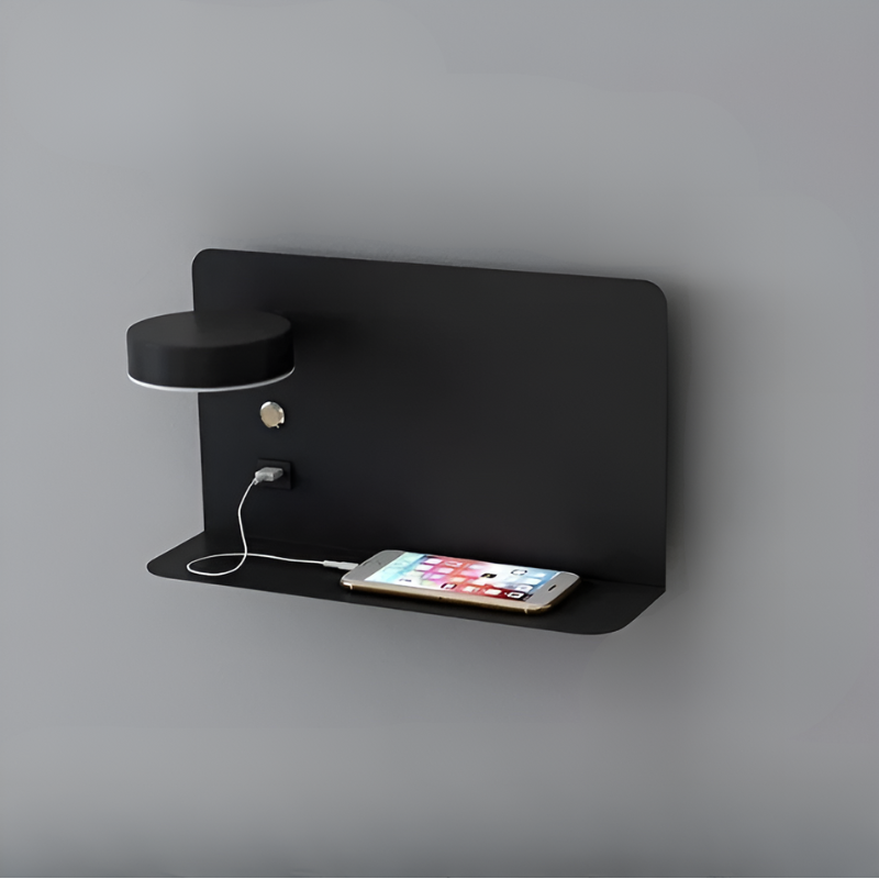 Minimalistyczna Ładowalna Lampa Nocna USB DazzleShelf