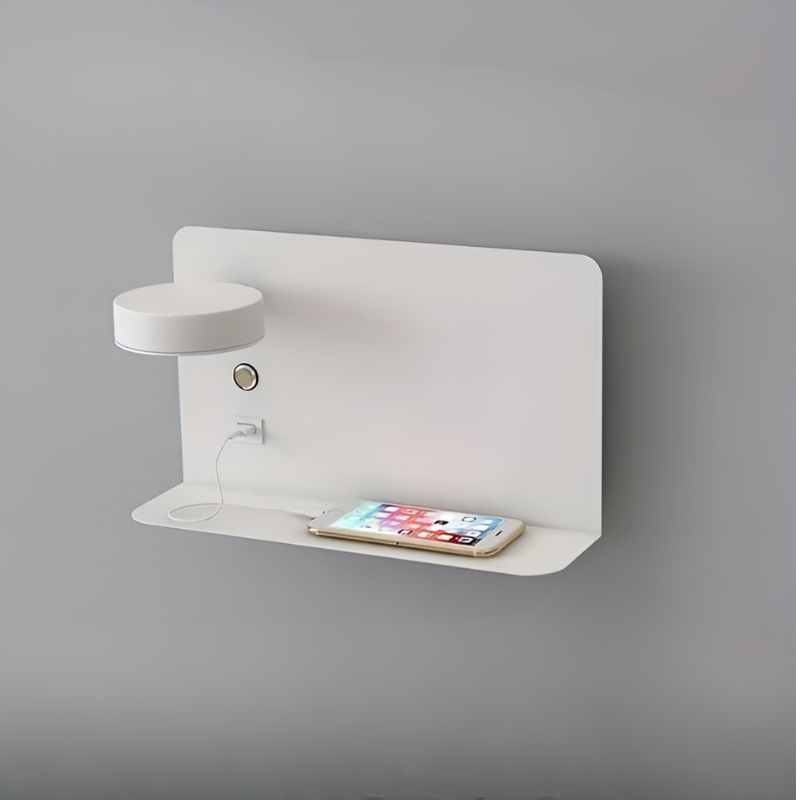 Minimalistyczna Ładowalna Lampa Nocna USB DazzleShelf