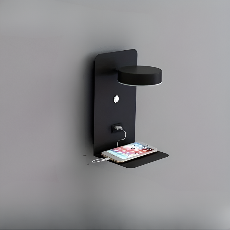 Minimalistyczna Ładowalna Lampa Nocna USB DazzleShelf