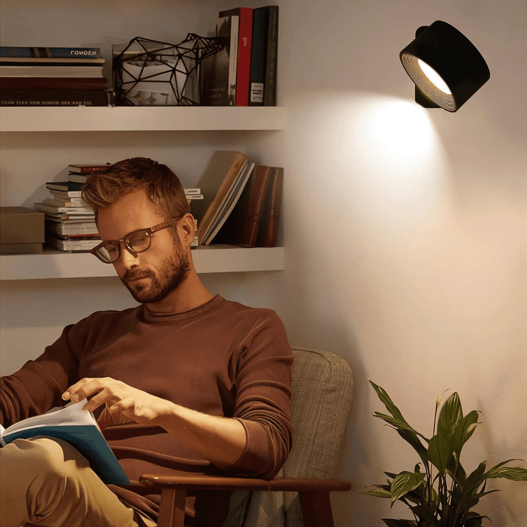 360° bezprzewodowa lampa ścienna z możliwością ładowania | Uniwersalne rozwiązanie oświetleniowe LED
