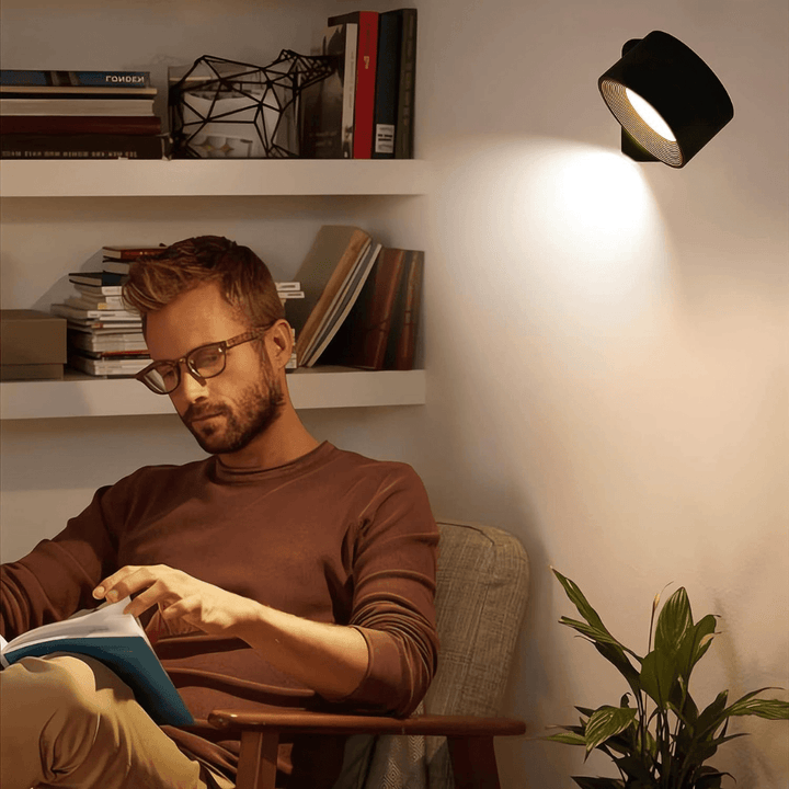 360° bezprzewodowa lampa ścienna z możliwością ładowania | Uniwersalne rozwiązanie oświetleniowe LED