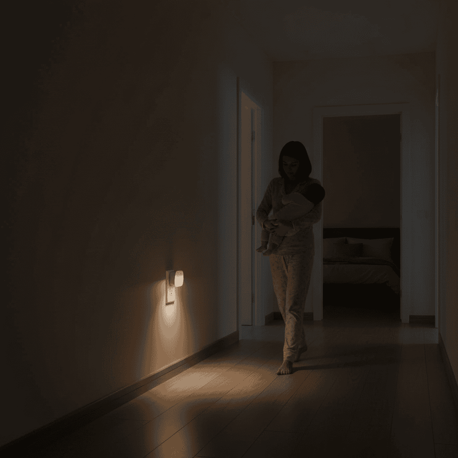 Energooszczędne nocne lampki z czujnikiem (6 sztuk)