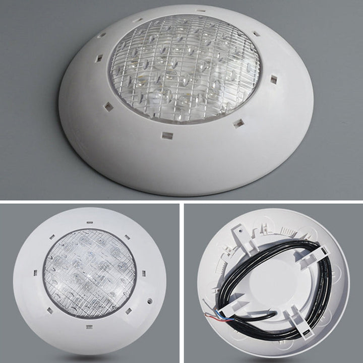 18x3W lampa ścienna z ABS do basenu, światło podwodne (Biała)
