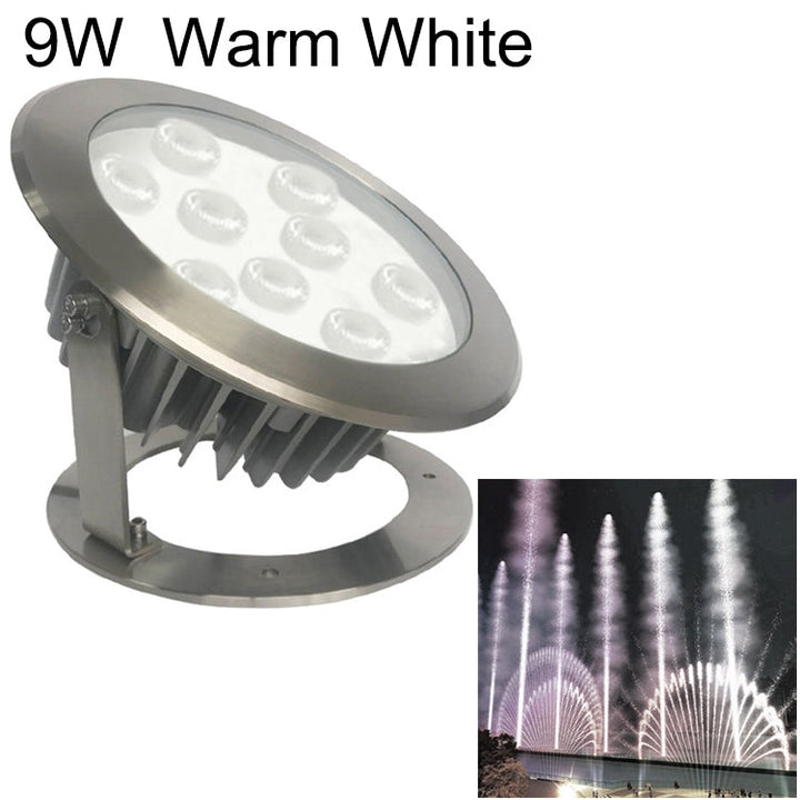 9W Quadrat Park Landscape LED Podwodne Światło Basenowe (Ciepłe Białe Światło)