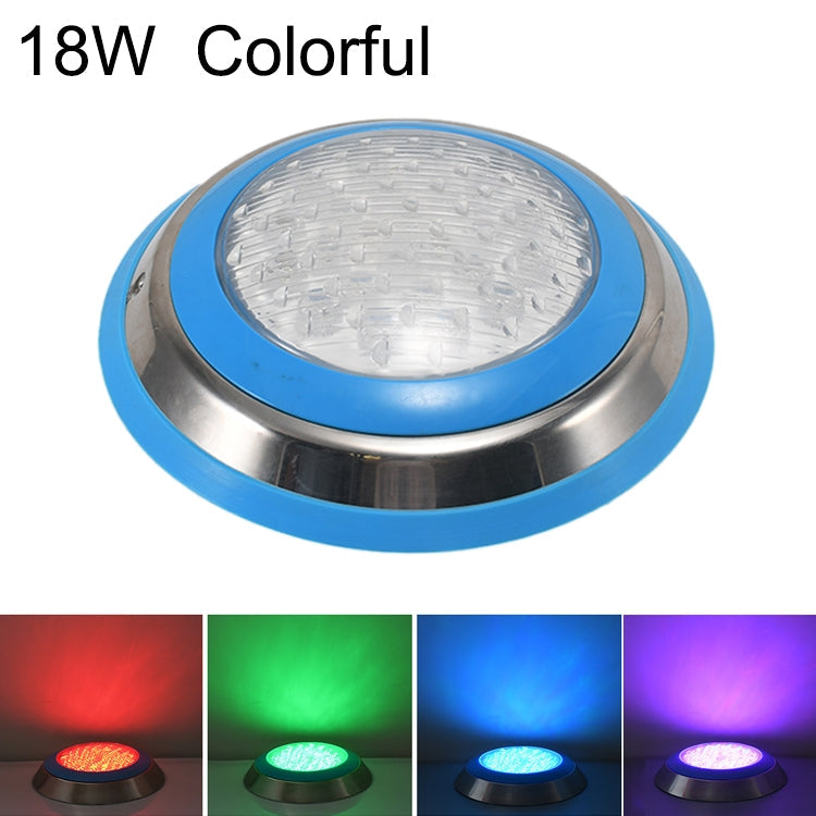 18W LED Stalowa Lampa Ścienna do Basenu Montowana na Ścianie (kolorowe światło)