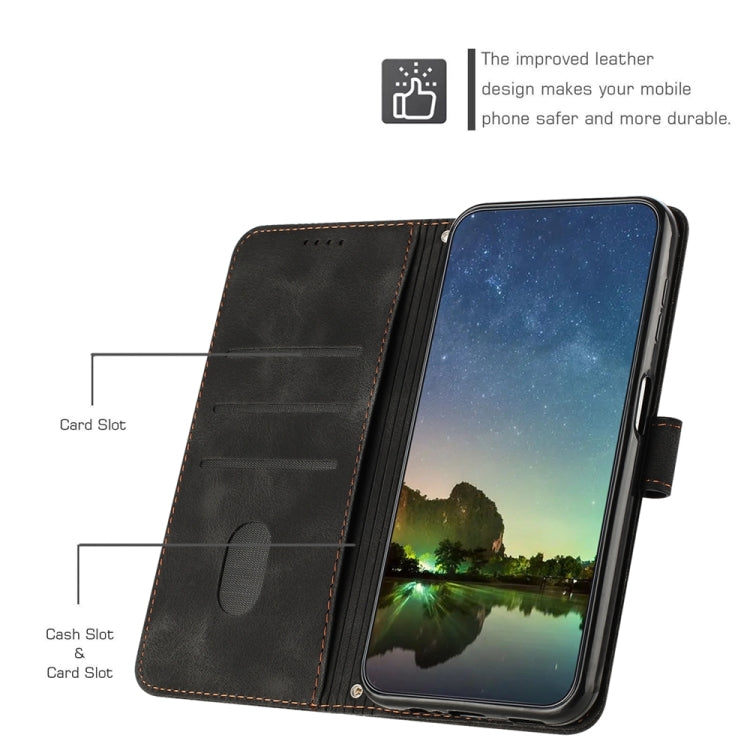 Etui skórzane Dream Triangle na telefon iPhone 13 Pro Max z paskiem na ramię (Czarny)