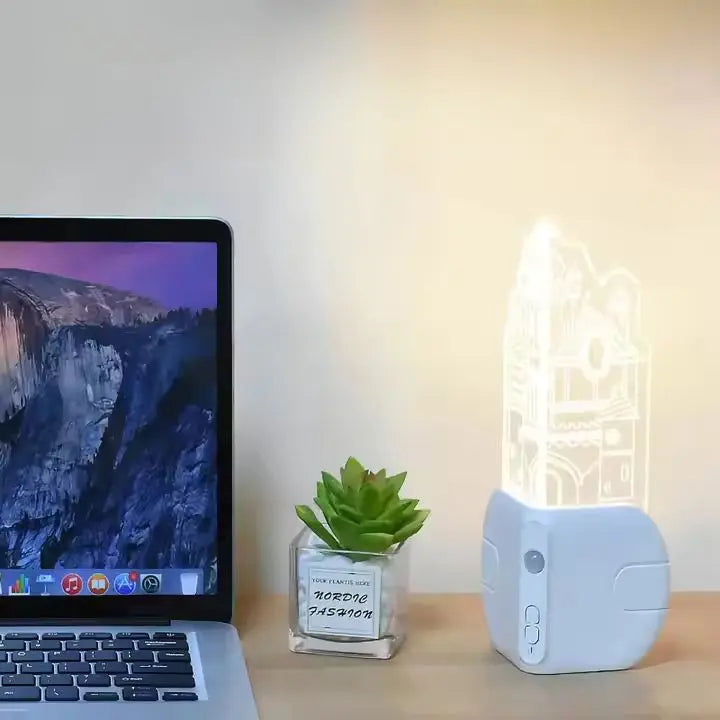 Nocna Lampa Kątowa z Czujnikiem Ruchu – Bezprzewodowe Światło LED z Ochroną przed Uderzeniami