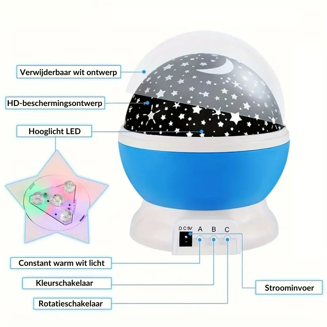 Projektor Gwiazd Nocna Lampka - Luna |