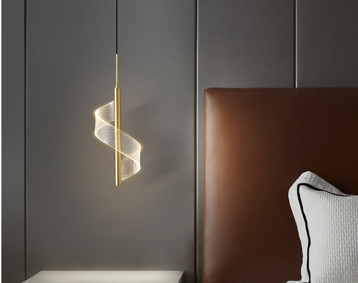 Nowoczesna Spiralna Lampa Wisząca LED