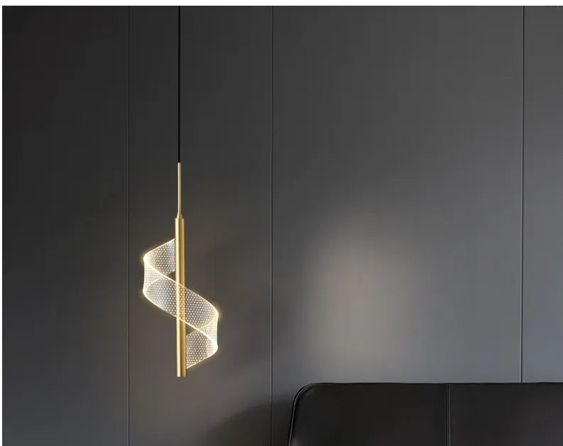 Nowoczesna Spiralna Lampa Wisząca LED