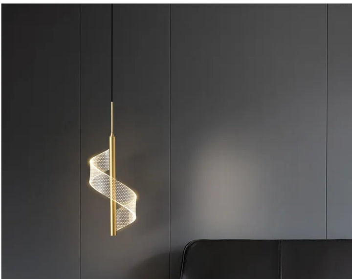 Nowoczesna Spiralna Lampa Wisząca LED