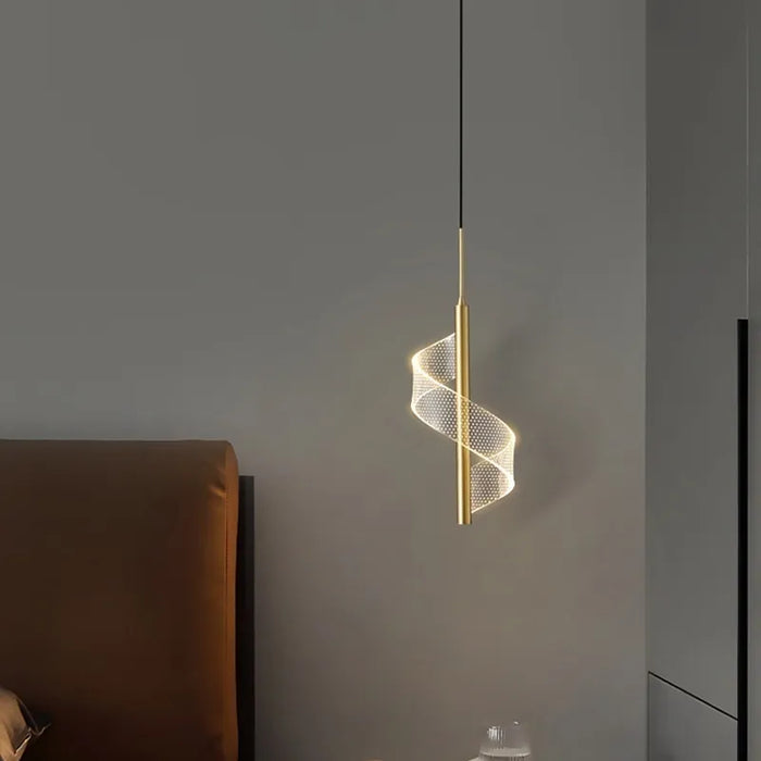 Nowoczesna Spiralna Lampa Wisząca LED