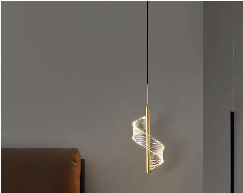 Nowoczesna Spiralna Lampa Wisząca LED