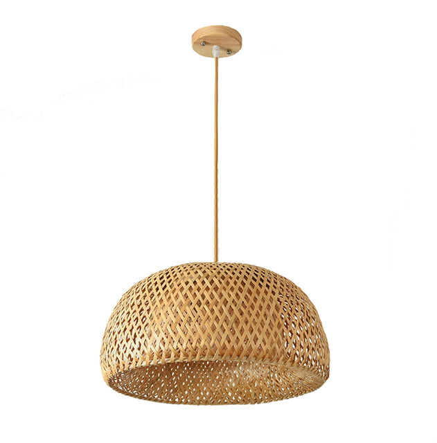Lampa Wisząca Finn Bamboo – Ręcznie Wykonana Lampa Rattanowa i Bambusowa z Urokiem Azji Południowo-Wschodniej