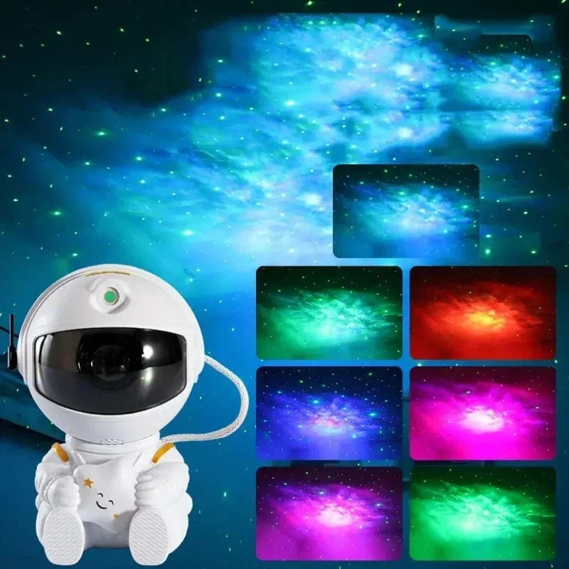 Lampa Projektor Galaktycznego Nocnego Nieba - Astronauta LED do Sypialni |