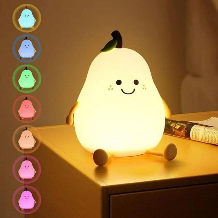 GlowPear Akumulatorowa Silikonowa Lampa Nocna dla Dzieci