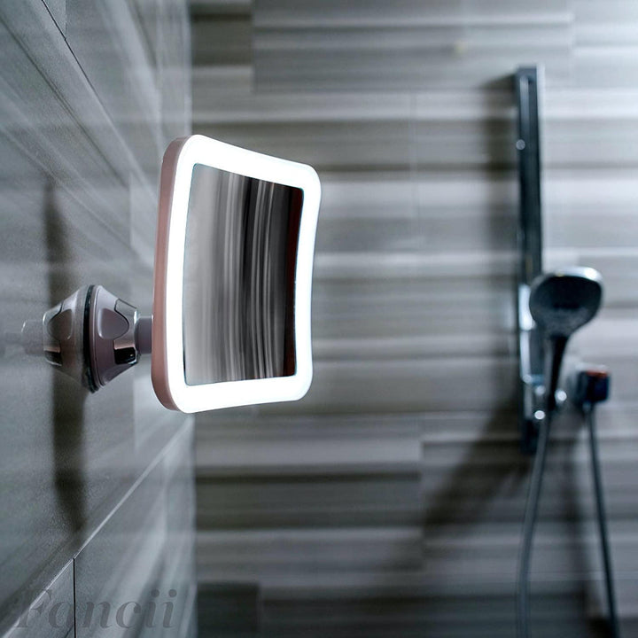 Lustro powiększające GlowView 10X z oświetleniem LED i mocowaniem na przyssawkę – przenośne lustro do makijażu