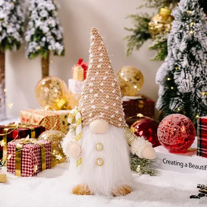 Dekoracja Świątecznego Gnomka | LED Nocna Lampa | Ciepłe Świecące Ozdoby Świąteczne