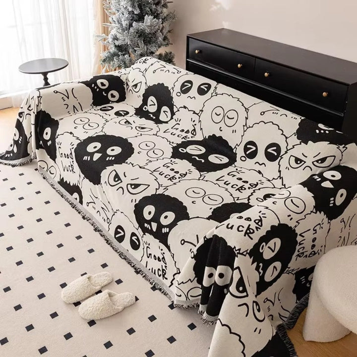 Pokrowiec na Sofę Chenille z Gremlinem w Stylu Kreskówkowym